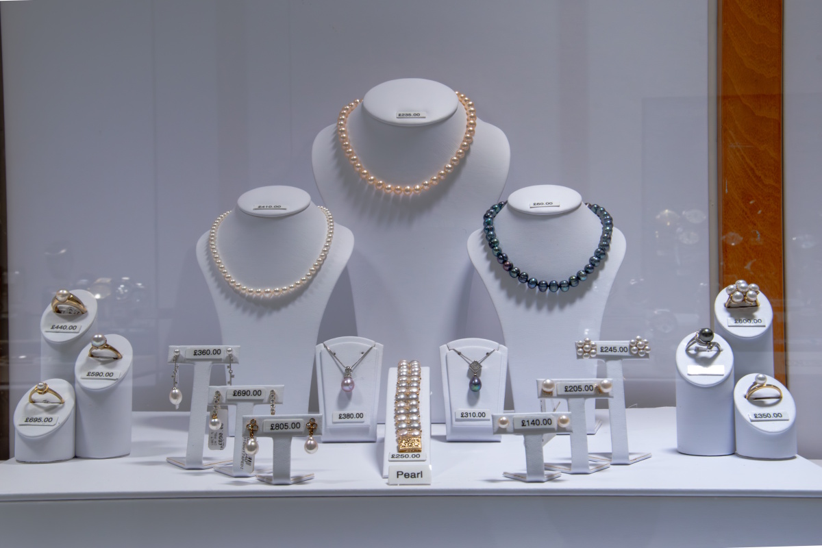 Selection of pearl jewellery