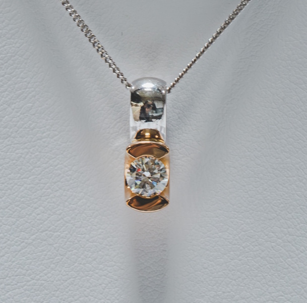Synthetic diamond pendant